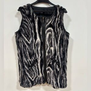 Faux Fur Vest with Zipper